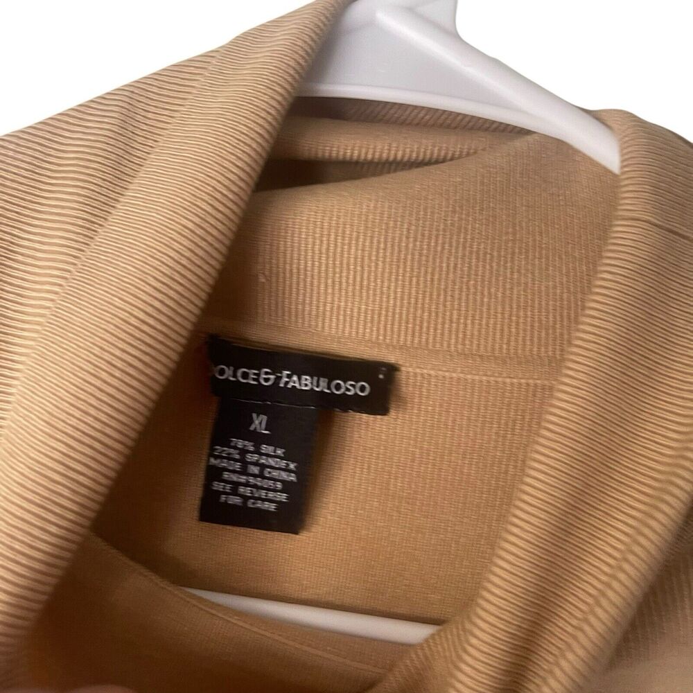 Dolce & Fabuloso Vintage Women's Size XL Silk Blend‎ Turtle Neck Sweater - Picture 4 of 7